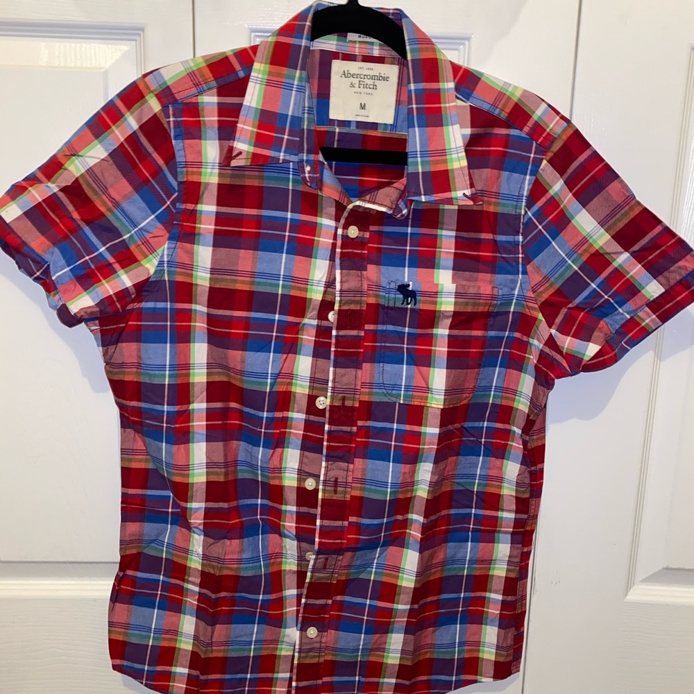 Abercrombie red dress shirt